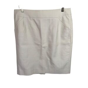 J.Crew The Pencil Skirt Women's Size 12 Beige‎ Career Work Office Preppy